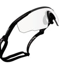 Side view of Matte Black Frames Shooting Glasses With ANSI Z87 Safety And Changeable Lenses