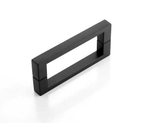 Shower Door Pull Handle For Glass Doors Matte Black 6 Inch Durable Stainless Steel Construction With Secure Comfortable Grip