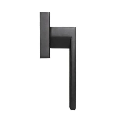 Matte Black Square Dummy Door Levers 4 Pack For French Doors And Closet Hardware Non Turning Exposed Screws Heavy Duty Zinc Alloy Half Dummy Handles For Pantry Balcony And Interior Doors, side view of handle