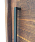 Matte Black 304 Stainless Steel Double Sided Door Pull Push Handles For Commercial Entrances on wooden door