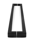 Matte Black 304 Stainless Steel Double Sided Door Pull Push Handles For Commercial Entrances 70 Inch Long view from top