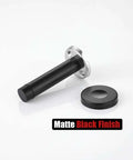 Door Stopper Black, 304 Stainless Steel Thicken 1mm Sound Dampening Door Stop Bumper Wall Protetor 2 Pack, Matte Black, DSB5-PB-P2
