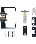 Brinks Commercial 4 Pack Light Duty Keyed Door Entry Storeroom Lever Matte Black Reversible ANSI Grade 2 ADA parts