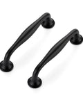 10 Pack Matte Black 3-3/4 Inch Kitchen Cabinet Handles Solid Zinc Alloy Cupboard And Drawer Pulls, side view