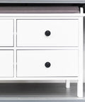 Matte Black Zinc Skull Cabinet Knobs on white dresser, for drawers and doors, vintage single hole design, durable zinc alloy