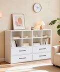 Matte Dark Gunmetal Gray 5 Inch Hole Center Cabinet Pulls 10 Pack Solid Arch Drawer Handles attached to a white cabinet in a living room.