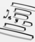 Matte Dark Gunmetal Gray 5 Inch Hole Center Cabinet Pulls 10 Pack Solid Arch Drawer Handles for Kitchen Cabinets Vanity Hardware Premium