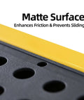 Close-up of matte surface on Spill Containment Pallet Set For Two Drums With Drain Outlet, Heavy Duty Plastic Platform That Holds Up To 2000 Lbs