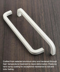Five Pack White Kitchen Cupboard Handles With Seven And A Half Inch Hole Center modern dresser and drawer pulls in matte white