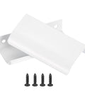 10 Pack Edge Drawer Pulls For Cabinets Matte White Aluminum Finger Pulls With 64mm Hole Centers and mounting screws