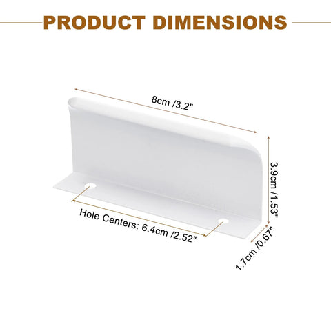 Product dimensions of 10 Pack Edge Drawer Pulls For Cabinets Matte White Aluminum Finger Pulls With 64mm Hole Centers and 3.2 Inch Length