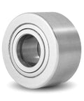Front view of MCYRD-50 Flat Yoke Roller Bearing 50x90x30mm by VXB, showcasing its compact design and smooth metal finish.