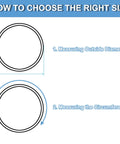Graphic showing how to measure for 24 To 28 Millimeter Adjustable Double Wire Hose Clamp Set Of 10 Stainless Steel 304 Hose Clips