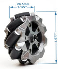 Close-up of a 2.68 inch mecanum wheel from the DIY Mecanum Wheel Robot Car Kit with 4WD omnidirectional chassis.