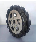 Side view of Metal Wheel 6 Inch,152mm Double Stainless Steel Omni Wheel, 40kg Load, Robot Car Parts Mecanum Wheel(5mm no Keyway)