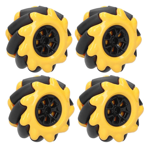 Mecanum Wheel OmniDirectional Smart Robot Car Parts Accessories DIY Toy Components 60mm, set of four wheels, front view