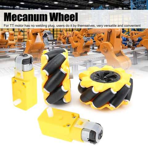80mm mecanum wheel for robotics with geared motors in warehouse