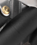 Close-up of Omni Directional 4 Piece 48mm Steel Mecanum Wheel Set for Robot Car with TP rollers and steel frame.