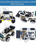 DIY Mecanum Wheel Car Kit with metal chassis and TT motors, 4WD, 2.67 inch wheels, assembled size 10x6.7x3.54 inch.