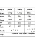 Specifications table for Metal Wheel 4 Wheels/Set Omni Metal Mecanum Wheel, 100mm Omnidirectional Wheel, DIY Intelligent Vehicle.