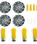 DIY Mecanum Wheel Robot Car Kit with 4WD omnidirectional chassis including four 2.68 inch mecanum wheels and four TT motors