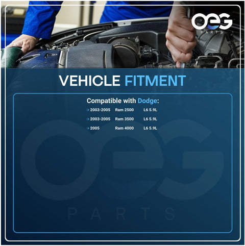 Mechanic installing New 12V 136A Alternator For Dodge Ram 2500 3500 5.9L Diesel 2003 2004 2005 And Ram 4000 5.9L 2005
