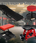 2.5 Inch Caster Wheels Set Of 6 For Creeper And Mechanic Stool Heavy Duty Rubber Rolling Casters