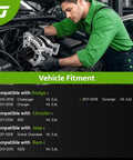 Mechanic installing Beefed-Up Replacement Alternator For 2011-2018 Chrysler 300, Dodge Charger, Challenger, Durango, Jeep Grand Cherokee, And Ram 1500 3.6L V6 - Easy Plug-In, OEM-Style Fit, 56029789AA 11598N into engine