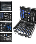240-Piece Mechanic Tool Set With Heavy Duty Aluminum Toolbox, Universal Household Auto Repair Kit in sturdy carry case