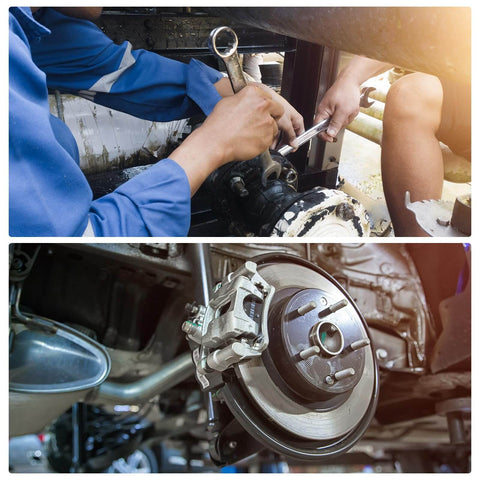 Mechanic installing Must Have 8 Piece Rubber Spacer Set With Anti Vibration Foot Pads 0.6 In Outer Diameter And 0.2 In Inner Diameter Bumpers