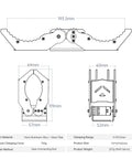 Mechanical Claw Gripper For Robotic Arm DIY Kit dimensions and specifications diagram