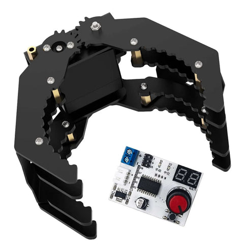 Mechanical Claw Gripper For Robotic Arm DIY Kit With Servo And Tester High Torque Claw Gripper For Up To 500g with wave edge design