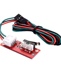 Close-up of Ten Pack Mechanical End Stop Limit Switches For RAMPS 1 4 And 3D Printers With 22AWG Cable Easy Plug And Play End Stop Kit For RepRap Machines Reliable Auto Home Switches For CNC And 3D Printing Projects showing circuit board and cables