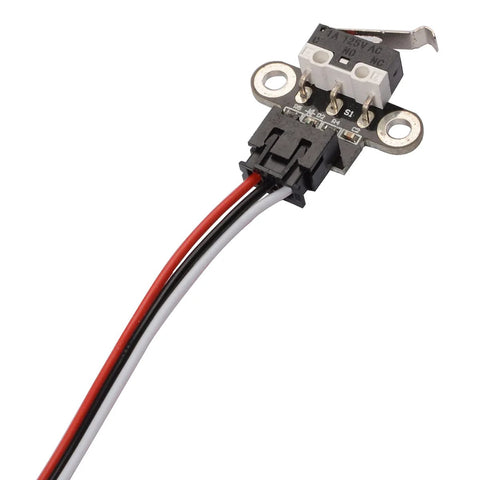 Close-up of Six Pack Mechanical Endstop Limit Switch Module for 3D Printers with Horizontal Type Action 1 Meter Cable Normally Open Plug And Play On Ramps 1.4 And Compatible Boards For Precise Homing.