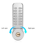 Front view of Mechanical Keyless Door Lock No Power Required With Handle Dual Use Password And Key Waterproof Anti Theft Easy To Install