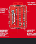 Mechanics Tool Set, 1/4 Inch Drive, 20 Piece (CMMT12108) in red case showing chrome sockets and low-profile ratchet