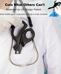 2 Pack Medical Trauma Shears For Left And Right Hand with patented bandage scissors in doctor's pocket, nonstick blades, surgical grade EMT scissors