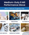 Various uses for Powder Free 6 Mil Latex Gloves With Textured Grip For Medical Dental Use 1000 including medical and industrial.