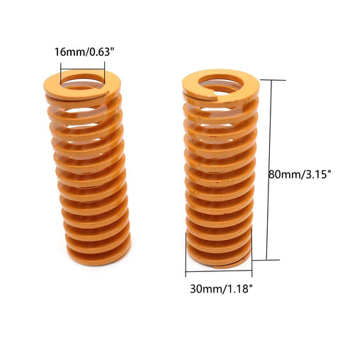 Medium Duty Die Springs Pack Four Pack 30mm Outer Diameter 17mm Inner Diameter 80mm Free Length 38 Percent Maximum Compression