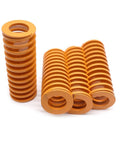 Medium Duty Die Springs Pack Four Pack 30mm Outer Diameter 17mm Inner Diameter 80mm Free Length 38 Percent Maximum Compression Yellow Spring Steel