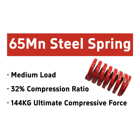 Two Pack 30mm OD 50mm Length Die Springs For 3D Printers Medium Load Compression Springs Made From 65Mn Steel Red Hot Bed Leveling Springs For Industrial Mold Die Sets 2 Pcs For Precise Leveling