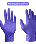 Heavy Duty Nitrile Gloves Disposable Powder Free Latex Free Rubber Free Ultra Strong For Food Handling Medium Size