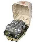 Interior view of HugeHard MEDO LA-80BN Piston Air Pump showing piston assembly in beige casing, suitable for outdoor use.