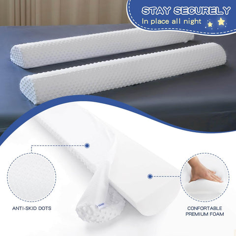 Memory Foam Toddler Bed Rail Bumper For All Bed Sizes With Non Slip Machine Washable Cover Safe Anti Fall Guard Rail