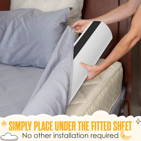 Two Pack Memory Foam Toddler Bed Rail Bumpers With Dual Non Slip Pads Top And Bottom Waterproof Washable Soft Removable Cover