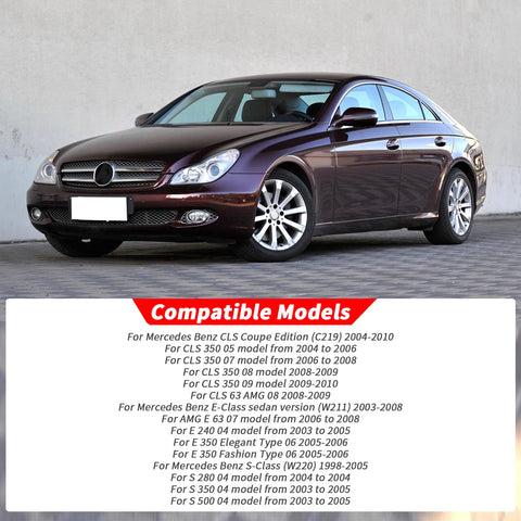 Mercedes-Benz car with a list of compatible models for Driveshaft Center Support Bearing For Mercedes Benz 1996 2010 Fits CLS350 CLS55