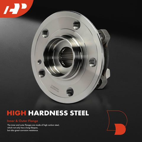 Mercedes-Benz Front Or Rear Wheel Bearing And Hub Assembly For CLA250 CLA35 AMG CLA45 AMG GLA250 GLA35 AMG GLA45 AMG A220 A35 AMG GLB250 GLB35 AMG 2019 2021 Fits Front Wheel Drive Models And Ready To Install. Close-up view.