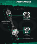 Front Right CV Axle Drive Shaft For Mercedes-Benz E Class 2004-2009 AWD 4Matic Replacement, product specifications shown