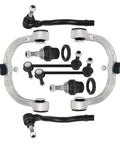 Beef Up Your Mercedes SUV With This Eight Piece Suspension Kit Featuring Front Upper Control Arm With Ball Joint, Lower Ball Joint, Front Outer Tie Rod End, And Sway Bar End Links For GL450 GL550 ML320 ML350 ML450 ML500 2006 To 2012