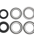 Mercedes Benz Transfer Case Rebuild Bearings And Seals Kit For C Class E Class S Class CL CLS GLK E63 AMG Drop In Ready Replaces NP604623 NP925485 0159971246 0139977246, showing six-piece set with metal bearings and rubber seals.